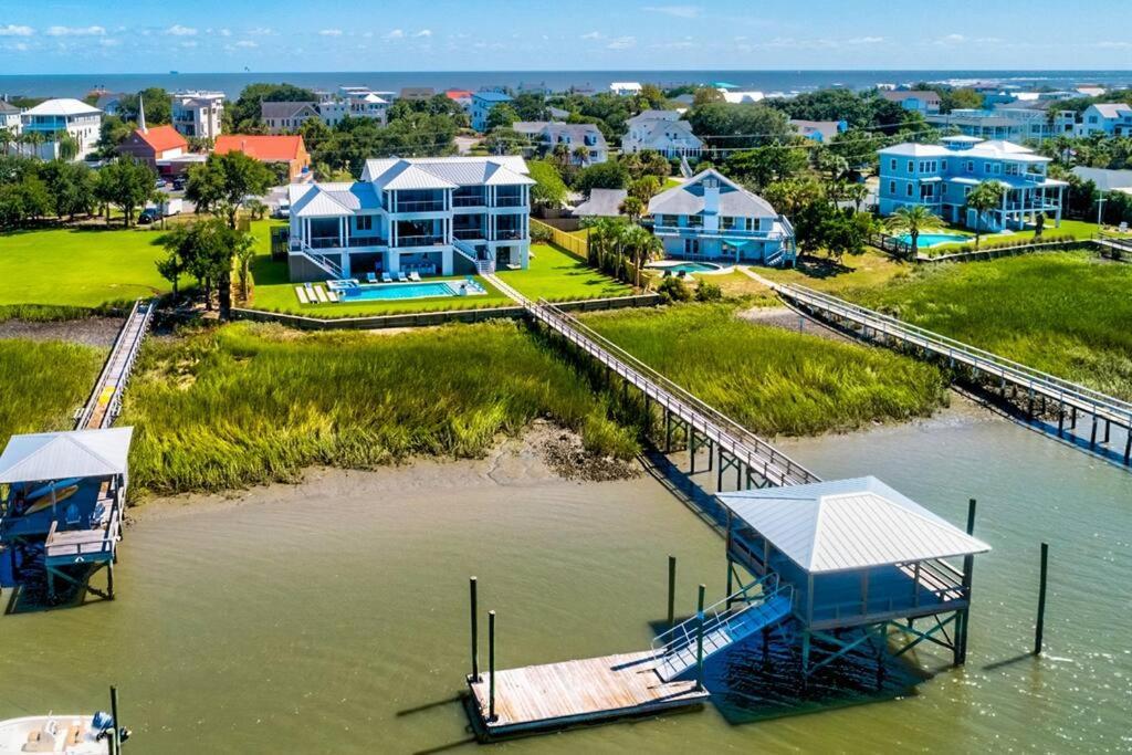 New Waterfront Home With Deep Water Dock Isle of Palms Exterior foto
